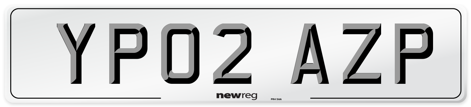 YP02 AZP Number Plate from New Reg